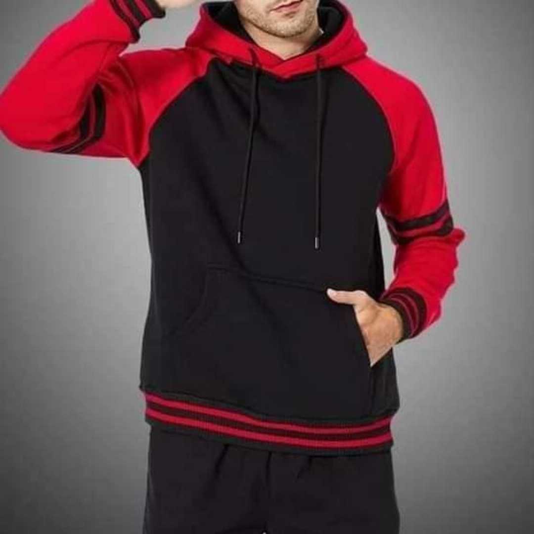 Man's,Premium,Hoodie,(HD,Red,&,Black,05)