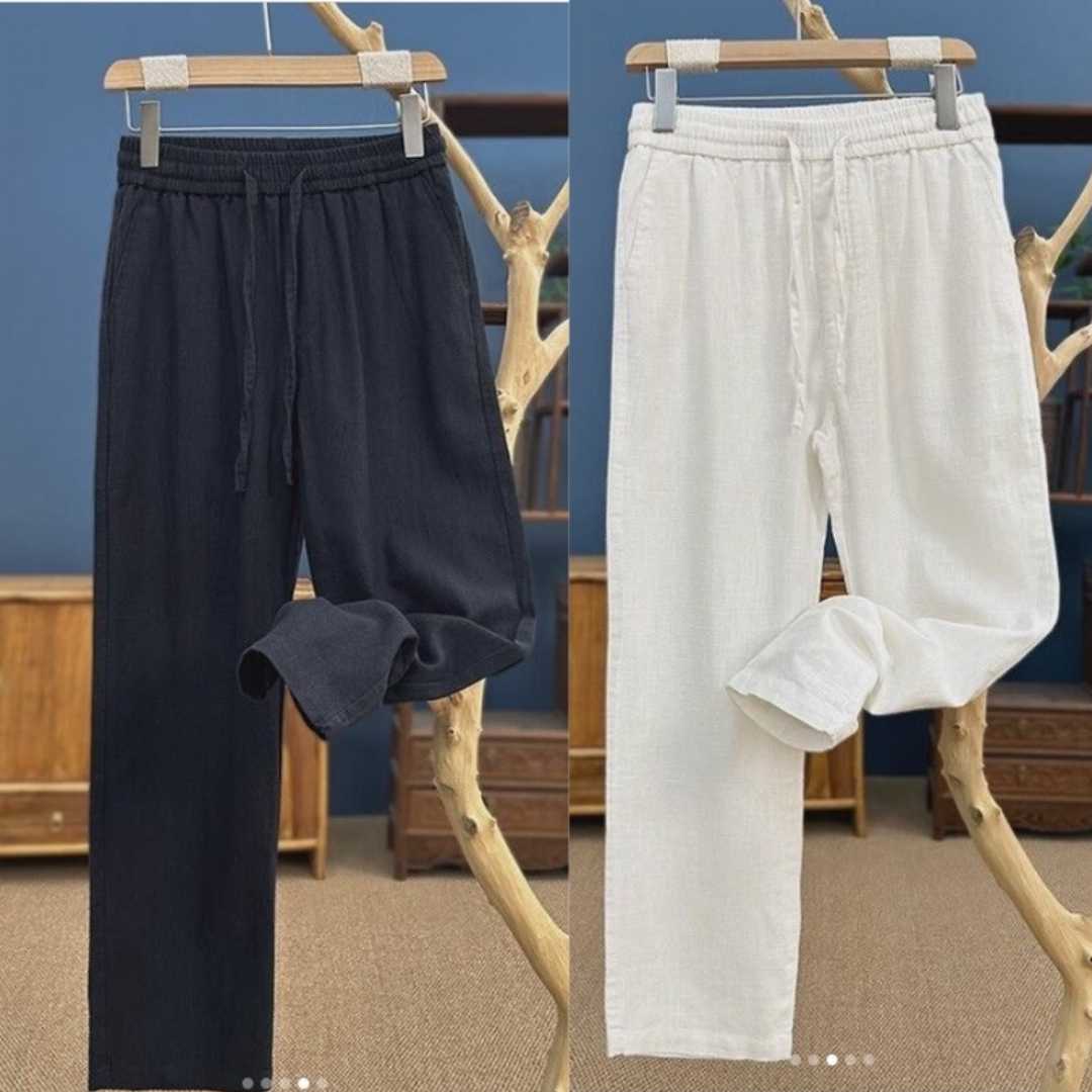 2pcs,Premium,Cotton,Trouser,For,Men.....Black,&,White