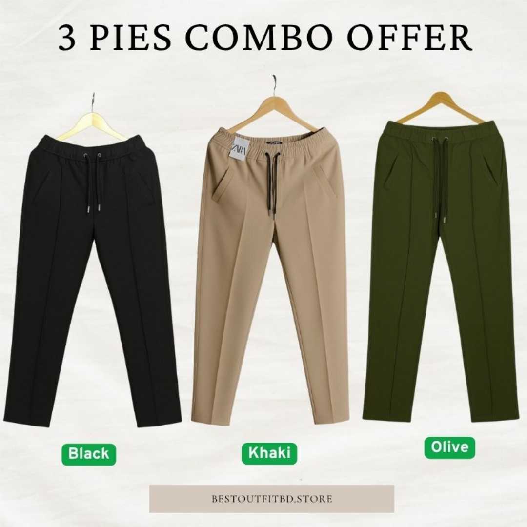 3,Pcs,Formal,Pant,Cutting,Trouser,For,Men
